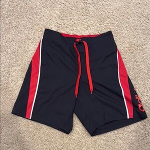 Adidas Men's Black and Red Swim Shorts - size L